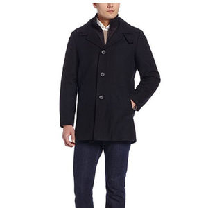 NWT Kenneth Cole Men's Eliot Wool Blend Car Coat 42 Long